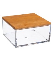 Bambus Box Quadratisch transparent